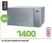 Fair Price Defy 30L Mirror Microwave Oven DMO 390 24-222 offer