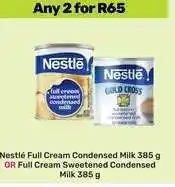 Game Nestlé Full Cream Condensed Milk 385 g OR Full Cream Sweetened Condensed Milk 385 g offer