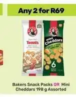 Game Bakers Snack Packs OR Mini Cheddars offer