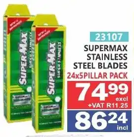 Arrow Cash And Carry Supermax stainless steel blades offer