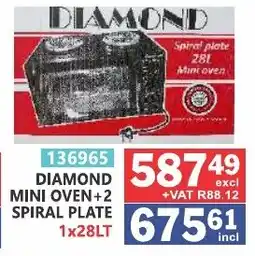 Arrow Cash And Carry Diamond mini oven +2 spiral plate offer