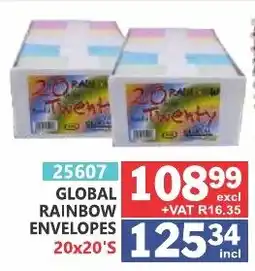 Arrow Cash And Carry Global rainbow envelopes offer