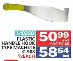 Arrow Cash And Carry Plastic handle hook type machete offer