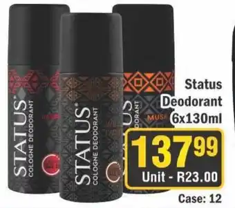 J&E Cash and Carry Status Deodorant offer