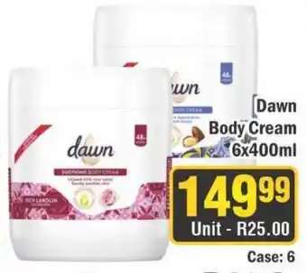J&E Cash and Carry Dawn Body Cream offer