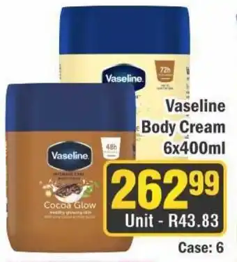 J&E Cash and Carry Vaseline Body Cream offer