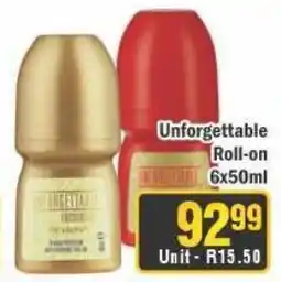 J&E Cash and Carry Unforgettable Roll-on offer