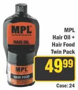 J&E Cash and Carry MPL Hair Oil + Hair Food Twin Pack offer