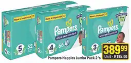 J&E Cash and Carry Pampers Nappies Jumbo Pack offer