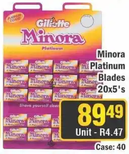 J&E Cash and Carry Minora Platinum Blades offer