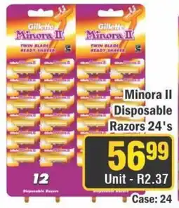 J&E Cash and Carry Minora II Disposable Razors offer