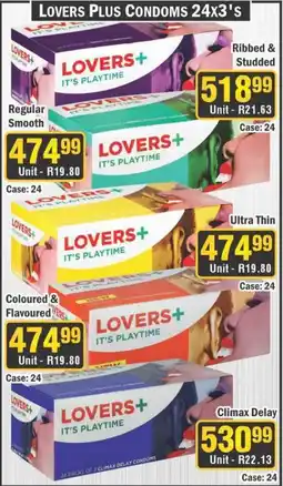 J&E Cash and Carry Lovers plus condoms offer