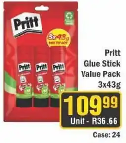 J&E Cash and Carry Pritt Glue Stick Value Pack offer