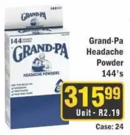 J&E Cash and Carry Grand-Pa Headache Powder offer