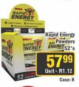 J&E Cash and Carry Rapid Energy Powders offer