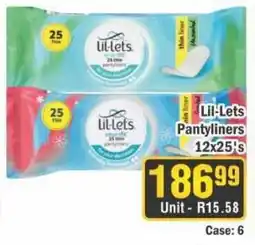 J&E Cash and Carry Lil-Lets Pantyliners offer