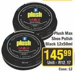J&E Cash and Carry Plush Max Shoe Polish Black offer