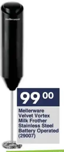 President Hyper Mellerware Velvet Vortex Milk Frother Stainless Steel Battery Operated offer