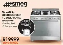 Tafelberg Furnishers Smeg gas/ electric cooker + 2 solid plates offer