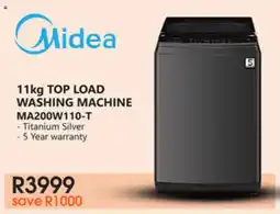 Tafelberg Furnishers Midea top load washing machine offer