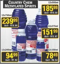 J&E Cash and Carry Country chem methylated spirits offer
