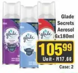 J&E Cash and Carry Glade Secrets Aerosol offer