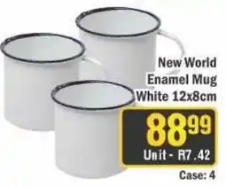 J&E Cash and Carry New World Enamel Mug White offer