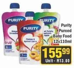 J&E Cash and Carry Purity Pureed Baby Food offer