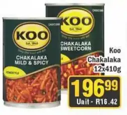J&E Cash and Carry Koo Chakalaka offer
