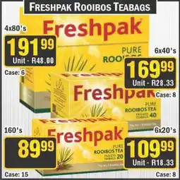 J&E Cash and Carry Freshpak rooibos teabags offer