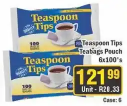 J&E Cash and Carry Teaspoon Tips Teabags Pouch offer