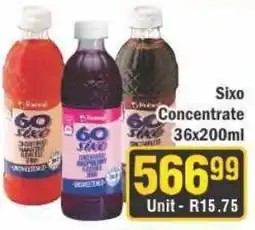 J&E Cash and Carry Sixo Concentrate offer