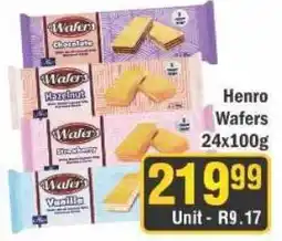 J&E Cash and Carry Henro Wafers offer