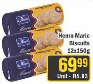 J&E Cash and Carry Henro Marie Biscuits offer