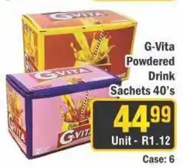 J&E Cash and Carry G-Vita Powdered Drink Sachets offer