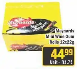 J&E Cash and Carry Maynards Mini Wine Gum Rolls offer