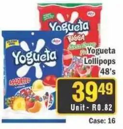 J&E Cash and Carry Yogueta Lollipops offer