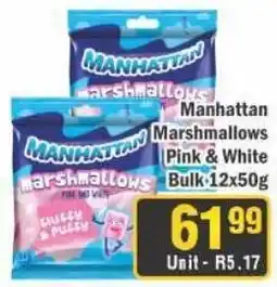 J&E Cash and Carry Manhattan Marshmallows Pink & White Bulk offer
