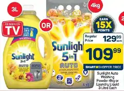 Pick n Pay Hypermarket Sunlight Auto Washing Powder or Laundry Liquid offer