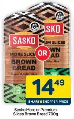 Pick n Pay Hypermarket Sasko More or Premium Slices Brown Bread offer