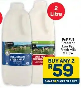 Pick n Pay Hypermarket PnP Full Cream or Low Fat Fresh Milk offer