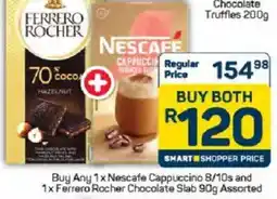 Pick n Pay Nescafe Cappuccino and Ferrero Rocher Chocolate Slab Assorted offer