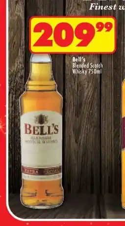 Shoprite BELL'S BLENDED SCOTCH WHISKY 750ml offer