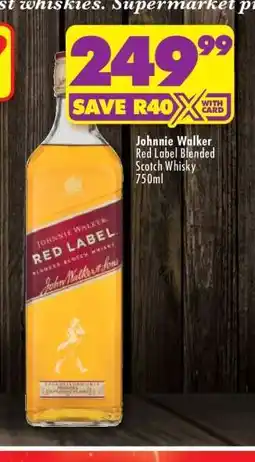 Shoprite Johnnie Walker Red Label Blended Scotch Whisky 750ml offer