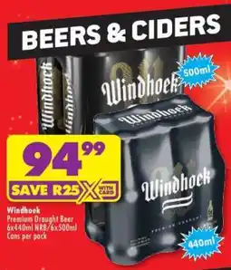 Shoprite WINDHOEK PREMIUM DRAUGHT BEER offer