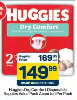 Pick n Pay Huggies Dry Comfort Disposable Nappies Value Pack Assorted Per Pack offer