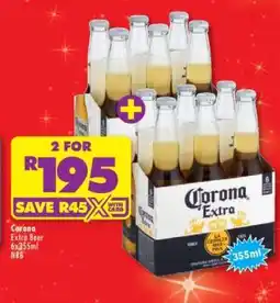 Shoprite CORONA EXTRA BEER 6x355ml NRB offer
