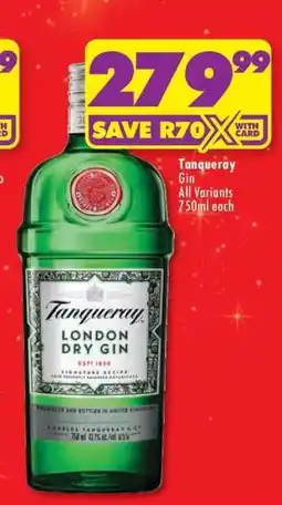 Shoprite Tanqueray Gin offer