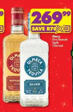 Shoprite Olmeca Silver/Reposado Tequila 750ml offer
