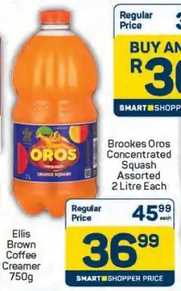 Pick n Pay Brookes Oros Concentrated Squash Assorted 2 Litre Each offer